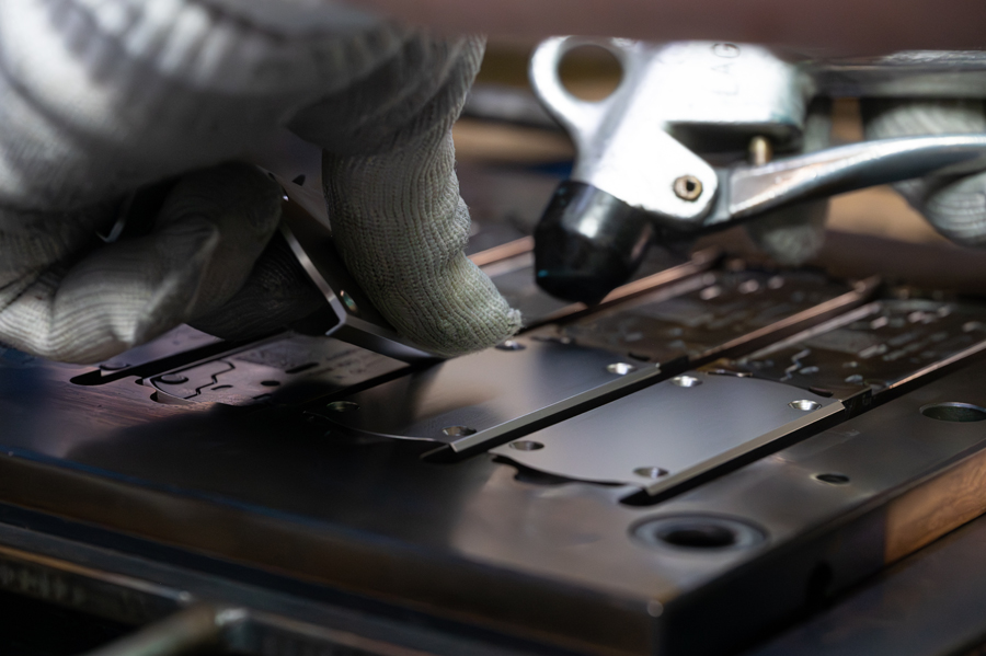 Nahaufnahme der Herstellung von Elastomeren