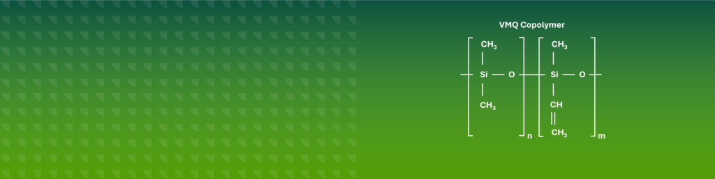 Darstellung der chemischen Zusammensetzung eines VMQ Copolymers. GUME GmbH